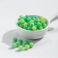 Green and yellow gradient cat eye beads for DIY handmade jewelry crafting - 8mm / 10 Beads / Gilding Yellow Green