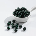 Polished 10mm dark green cat eye resin beads for DIY jewelry making and bracelets - 10mm Dark Green Cat Eye