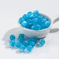 Blue translucent 10mm resin cat-eye beads with smooth finish for DIY jewelry making - 10mm Sky Blue Cat Eye