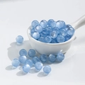 Light blue translucent cat eye resin beads for DIY bracelets and jewelry making - 10mm Blue Cat Eye