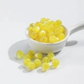 Translucent yellow cat-eye resin beads in 10mm round shape for jewelry making - 10mm Yellow Cat Eye