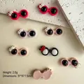 DIY resin heart sunglasses miniature charms for crafts and phone cases, 31x15mm size - 10 Pieces/Pack (Random Mixed Colors) / Flower Style (kp6589)