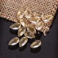 DIY champagne waterdrop bead with gold glitter and top hole for jewelry making - 20 Pieces Set / Apricot Gold Dust