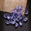 DIY purple gradient teardrop glass bead pendant with pre-drilled hole for hair accessories - 20 Pieces Set / Gradient Ink Blue