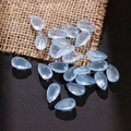 Light blue teardrop glass beads with top-drilled holes for DIY jewelry making - 20 Pieces Set / Jelly Blue