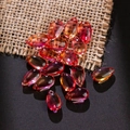 Pink and amber gradient teardrop crystal beads for DIY jewelry and hairpins - 20 Pieces Set / Gradient Red Orange