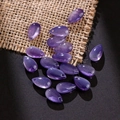 DIY purple gradient glass petal teardrop charms for handmade hair stick accessories - 20 Pieces Set / Blue Purple Gradient