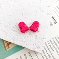 Pink cartoon girl alloy spacer beads for DIY jewelry and handmade necklace crafting - 13*10mm / Pink