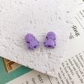Cute purple angel charms in taro finish for DIY jewelry and necklace crafting - 13*10mm / Purple