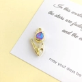 Eleganter goldener Tulpenanhänger mit lila Herzanhänger für DIY Schmuckherstellung - Lila Herz Tulpe (Goldbasis) / 26*12mm
