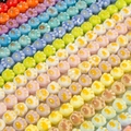 Colorful ceramic cat paw loose beads for DIY necklaces and bracelets in rainbow colors - 11.5*12.5*9mm / Mixed Color Cat Paw