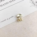 Detailed golden jellyfish alloy pendant charm for DIY jewelry with mirror polish finish - Golden Jellyfish