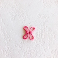 Perla a fiocco in lega rosa per la creazione di collane e bracciali fai-da-te bijou - Rosa scuro