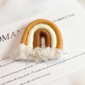 Bohemian rainbow tassel pendant in brown and cream hand-woven cotton for DIY crafts - Coffee (Large)