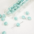 Light blue shell-shaped ceramic beads for DIY jewelry making and handmade bracelets - 11*12*6.5mm / Light Blue