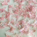 DIY colorful pink iridescent butterfly resin beads for jewelry making and hair accessories - 25.5*24*10mm / Pink