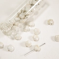 Scallop shaped ceramic beads in cream white with natural shell texture for DIY jewelry - 11*12*6.5mm / Creamy Yellow