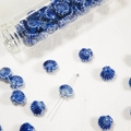 Ceramic shell beads with blue gradient glaze for DIY jewelry making and crafts - 11*12*6.5mm / Kiln Deep Blue