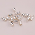 Terminali cilindrici in argento lucido per la creazione di gioielli fai-da-te - Diametro interno 1mm / Argento