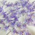 Translucent purple iridescent butterfly charms for DIY jewelry making and accessories - 25.5*24*10mm / Purple