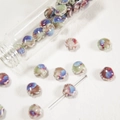 Shell-shaped ceramic beads with colorful glaze finish for DIY jewelry and bracelets - 11*12*6.5mm / Green With Red