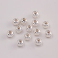 Perline di posizionamento in argento con anima in silicone per catene di gioielli fai da te - 8mm / Argento Opaco