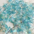 Light blue iridescent butterfly charms for DIY jewelry making and hair accessories - 25.5*24*10mm / Blue