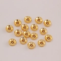Flache vergoldete Abstandsperlen für DIY-Schmuckherstellung und Halskettenbasteln - 4mm / 18K-Gold