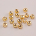 Perline di posizionamento placcate oro 18K con anima in silicone per gioielli DIY - 8mm / Oro 18K