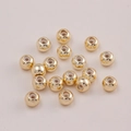 Perle scorrevoli placcate oro 18K con silicone per collane fai-da-te e gioielli - 8mm / Oro 14K