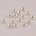 Polierte silberne flache Rundperlen mit Präzisionslöchern für DIY-Schmuckherstellung - 4mm / Sterlingsilber Farbe