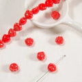 Glossy red ceramic cat paw beads for DIY handmade necklaces and bracelets - 11.5*12.5*9mm / Red Cat Paw
