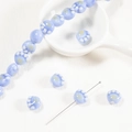 Cute light blue ceramic cat paw loose bead with hole for DIY jewelry making and crafts - 11.5*12.5*9mm / Blue-Violet Cat Paw