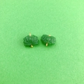 Green lotus flower faux jade charms with golden metal loops for DIY jewelry making - Lotus / Green Jade