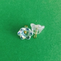 Iridescent lily of the valley lily flower beads with gold metal loop jewelry charms - Iridescent Lily of the Valley