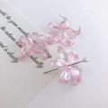 Ciondolo a fiore in resina rosa iridescente per gioielli fai-da-te aurora - Iris Cangiante Rosa