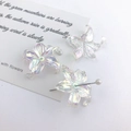 Ciondolo a forma di fiore di iris in acrilico cangiante per accessori gioielli DIY - Iris Cangiante Bianco