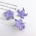 Matte purple iris flower acrylic bead with hole for DIY jewelry making accessories - Purple Matte Painted Iris