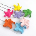 DIY acrylic iris flower charms in seven vibrant colors with a center hole for jewelry making - Mixed Matte Painted Iris