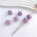 Lila Glasperlen in Katzenpfotenform für DIY-Schmuck und handgefertigtes Basteln - Preis Pro Stück / 12# Rauchlila (Katzenpfotenform)