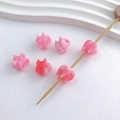 Rosafarbene Maiglöckchen-Glasperle für DIY-Schmuckherstellung mit zentralem Bohrloch - Preis Pro Stück / 9# Pfirsichrosa (Blumenform)