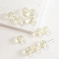 AB color aurora acrylic pumpkin beads for DIY jewelry with striped texture and creamy finish - 8# Yellow Pumpkin Bead