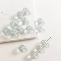 Iridescent AB coating pumpkin beads in transparent acrylic for DIY jewelry making - 9# Blue Pumpkin Bead