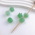 Perles de muguet en verre vert émeraude translucide pour la création de bijoux - Prix Par Pièce / 10# Vert (Forme de Bourgeon de Muguet)