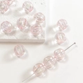 Translucent pink aurora pumpkin acrylic spacer beads for DIY jewelry making - 11# Pink Pumpkin Bead