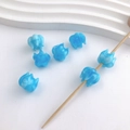 Perles en verre muguet bleu ciel translucide pour la fabrication de bijoux faits main - Prix Par Pièce / 11# Bleu (Forme de Patte)