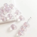 Translucent lavender pumpkin beads with iridescent finish for DIY jewelry crafts - 12# Purple Pumpkin Bead