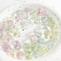 Pastel pumpkin shaped acrylic beads with iridescent finish for DIY jewelry crafts - Mixed Pumpkin Beads