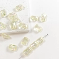 Transparent yellow iridescent square acrylic beads for DIY jewelry making - 13# Yellow Square Bead