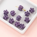 Perles de muguet violettes en verre pour bijoux DIY faits main bracelets et épingles - Prix Par Pièce / 1# Violet Foncé (Forme de Tulipe/Patte)